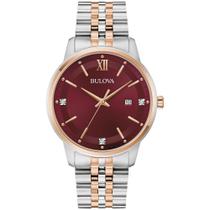 Relógio Bulova Classic com Diamantes 41mm Aço Inoxidável Relógio Bulova Classic com Diamantes 41mm Aço Inoxidável