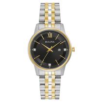 Relógio Bulova Clássico Feminino com Diamantes Bicolor Ouro 98P198