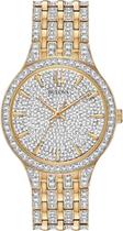 Relógio Bulova Crystal Phantom Gold Tone de 3 ponteiros para homem Relógio Bulova Crystal Phantom Gold Tone de 3 ponteiros para homem