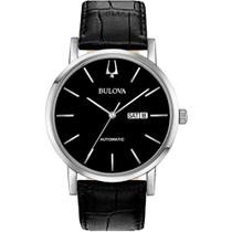 Relógio bulova masculino automatico couro 96c131