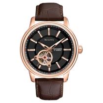 Relógio Bulova Masculino Clássico de 3 Mãos Automático 97A109 em Couro