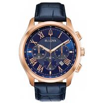 Relógio BULOVA Masculino Wilton Cronógrafo Azul 97B170