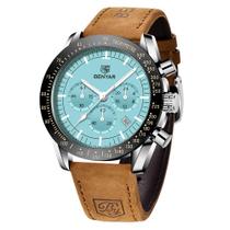 Relógio BY BENYAR Chronograph Analog Quartz para couro masculino