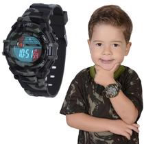 Relógio Camuflado Infantil Xinjia com Cronometro Resistente a Água XJ861