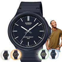 Relógio Casio Clássico MW240 Masculino Feminino Analógico Preto Resistente à Água 50M Pulseira de Resina
