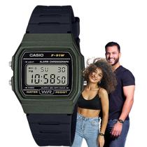 Relogio Casio De Pulso Vintage Digital Unissex Masculino Feminino Esportivo F-91W