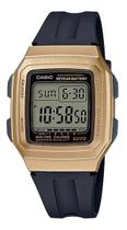 Relógio Casio Digital Feminino Masculino Cronômetro 5 Alarmes Dourado F-201WAM-9AVDF