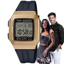 Relógio Casio Digital Feminino Masculino Cronômetro 5 Alarmes Dourado F-201WAM-9AVDF