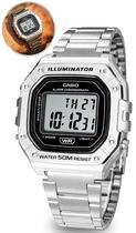 Relógio Casio Digital Masculino W218HD1AVDF Prata Cronômetro Alarme Iluminador 50 Metros Original Relógio Casio Digital Masculino W218HD1AVDF Prata Cronômetro Alarme Iluminador 50 Metros Original