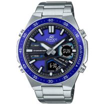 Relógio CASIO EDIFICE anadigi aço EFV-C110D-2AVDF