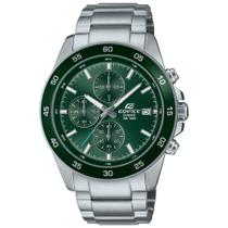 Relógio CASIO EDIFICE cronógrafo verde prata EFR-526D-3AVUDF