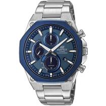 Relógio CASIO Edifice masculino prata azul EFS-S570DB-2AUDF