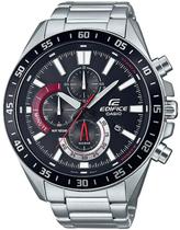 Relógio CASIO EDIFICE masculino preto prata EFV-620D-1A4VUDF