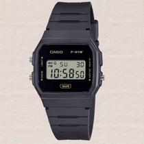 Relógio Casio F-91WB-8ADF Unissex Digital Resina Vintage