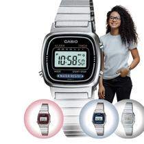Relógio Casio Feminino Digital Prata LA670WA - Variação