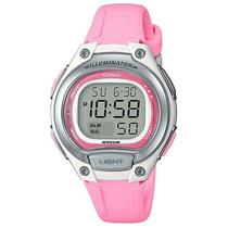 Relógio CASIO feminino digital rosa LW-203-4AVDF