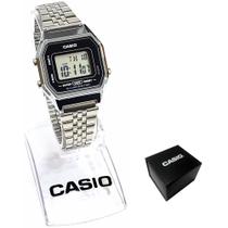 Relógio Casio Feminino Digital Vintage Fashion Prateado LA680WA-1DF