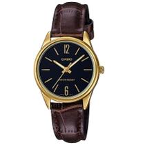 Relógio CASIO feminino dourado couro LTP-V005GL-1BUDF