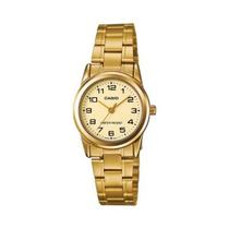 Relogio casio feminino dourado ltp-v001g-9budf-sc
