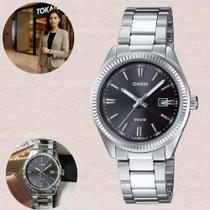 Relógio Casio Feminino LTP-1302PD-1A1V Aço Inoxidável Mostrador Preto Calendário Relógio Casio Feminino LTP-1302PD-1A1V Aço Inoxidável Mostrador Preto Calendário