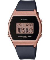 Relógio CASIO feminino preto rosê digital LW-204-1ADF