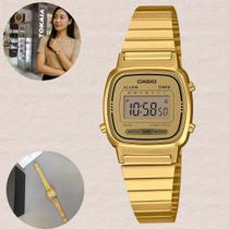Relógio Casio Feminino Vintage Digital Dourado LA670WGA-9DF Relógio Casio Feminino Vintage Digital Dourado LA670WGA-9DF