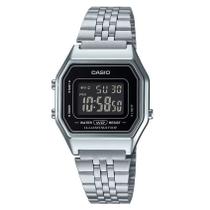 Relógio Casio Feminino Vintage Digital Illuminator Prata LA680WA-1BDF Relógio Casio Feminino Vintage Digital Illuminator Prata LA680WA-1BDF