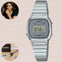 Relógio Casio Feminino Vintage Digital Prata LA670WA-7DF Relógio Casio Feminino Vintage Digital Prata LA670WA-7DF