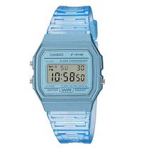 Relógio Casio Feminino Vintage Standard Azul F-91WS-2DF