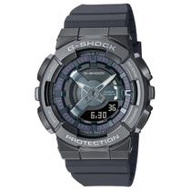 Relógio CASIO G-SHOCK anadigi prata borracha GM-S110B-8ADR