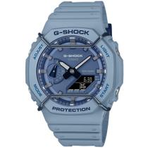 Relógio CASIO G-SHOCK azul anadigi masculino GA-2100PT-2ADR