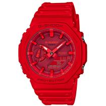 Relógio casio g-shock carbon masculino vermelho ga-2100-4adr