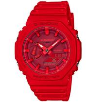 Relógio casio g-shock carbon masculino vermelho ga-2100-4adr