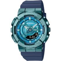 Relógio CASIO G-SHOCK feminino anadigi azul GM-S110LB-2ADR