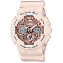 Relógio CASIO G-SHOCK feminino anadigi rosa GMA-S120MF-4ADR