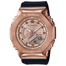 Relógio CASIO G-SHOCK feminino anadigi rosê GM-S2100PG-1A4DR