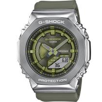 Relógio CASIO G-SHOCK feminino anadigi verde GM-S2100-3ADR