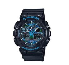 Relogio Casio G-Shock Ga-100Cb-1Adr Preto Fundo Azul