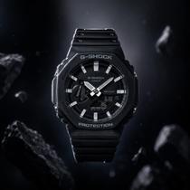 Relógio Casio G-Shock Masculino Anadigi Octogonal Preto Carbon Core 200M Hora Mundi GA-2100-1ADR