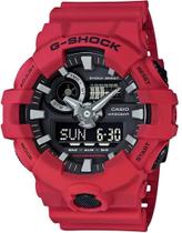 Relógio CASIO G-SHOCK masculino anadigi vermelho GA-700-4ADR Relógio CASIO G-SHOCK masculino anadigi vermelho GA-700-4ADR