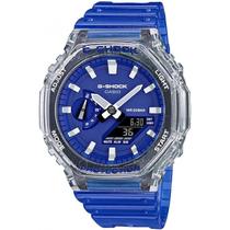 Relógio CASIO G-SHOCK masculino azul anadigi GA-2100HC-2ADR