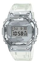 Relógio Casio G-Shock Masculino Digital Prata Translúcido Moderno Grande 200 Metros Alarmes Cronômetro Original GM-5600SCM-1DR