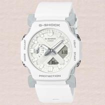 Relógio Casio G-Shock Masculino HOra Mundial Anadigi Analogico Digital Redondo Esportivo Branco GA-2300-7ADR