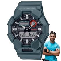 Relógio Casio G-Shock Masculino Hora Mundial Anadigi Analogico Digital Redondo Esportivo Verde GA-010-2ADR