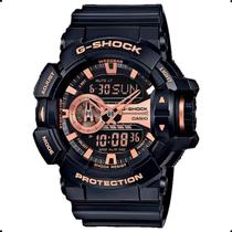 Relógio Casio G-SHOCK Masculino Preto e Rosê - GA-400GB-1A4DR