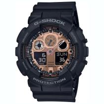 Relógio CASIO G-SHOCK masculino preto rose GA-100MMC-1ADR