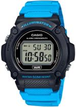 Relógio CASIO Illuminator masculino azul W-219H-2A2VDF