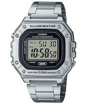 Relógio CASIO Illuminator masculino prata W-218HD-1AVDF Relógio CASIO Illuminator masculino prata W-218HD-1AVDF