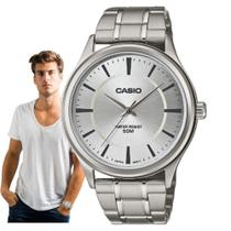 Relógio Casio Masculino Analógico Aço Inóx Prova D'água 5 ATM Quartz Casual Prata LTC-100D-7EVDF Relógio Casio Masculino Analógico Aço Inóx Prova D'água 5 ATM Quartz Casual Prata LTC-100D-7EVDF