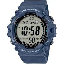 Relógio casio masculino digital azul ae-1500wh-2avdf
